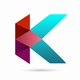 A sharp and angular letter K  app icon - ai app icon generator - app icon aesthetic - app icons