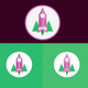 A stylized rocket  app icon - ai app icon generator - app icon aesthetic - app icons