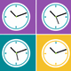 A minimalist clock face with hour and minute hands  app icon - ai app icon generator - app icon aesthetic - app icons