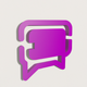 A stylized speech bubble  app icon - ai app icon generator - app icon aesthetic - app icons