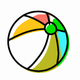 A fun, cartoon-style beach ball  app icon - ai app icon generator - app icon aesthetic - app icons