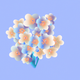 A spray of tiny blue forget-me-not flowers  app icon - ai app icon generator - app icon aesthetic - app icons