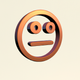 A confused, befuddled smiley face with furrowed brow  app icon - ai app icon generator - app icon aesthetic - app icons