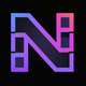A sleek, futuristic letter N  app icon - ai app icon generator - app icon aesthetic - app icons