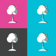 A stylized tree  app icon - ai app icon generator - app icon aesthetic - app icons