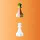 A minimalist white chess piece  app icon - ai app icon generator - app icon aesthetic - app icons