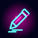 A stylized pencil with an eraser  app icon - ai app icon generator - app icon aesthetic - app icons