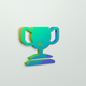 A stylized trophy  app icon - ai app icon generator - app icon aesthetic - app icons
