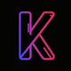 A crisp, clean letter K  app icon - ai app icon generator - app icon aesthetic - app icons