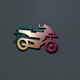 A sleek, speedy motorbike  app icon - ai app icon generator - app icon aesthetic - app icons