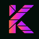 A sharp, angular letter K  app icon - ai app icon generator - app icon aesthetic - app icons