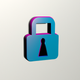 A stylized padlock  app icon - ai app icon generator - app icon aesthetic - app icons