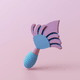A AI-generated app icon of a Fan Brush in sage , periwinkle , azure , dusty rose color scheme