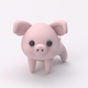 A playful, adorable piglet  app icon - ai app icon generator - app icon aesthetic - app icons