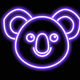 An adorable, cartoon-style koala  app icon - ai app icon generator - app icon aesthetic - app icons