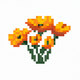 A delicate bunch of orange California poppies  app icon - ai app icon generator - app icon aesthetic - app icons