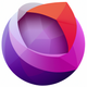 A AI-generated app icon of an exoplanet in bluish purple color and purple color and pastel brown color and bright red color color scheme