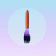 A AI-generated app icon of a Brow Brush in pale violet red , medium blue , ivory , very peri color scheme
