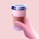 a hand holding disposable coffee cup app icon - ai app icon generator - app icon aesthetic - app icons