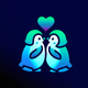 Penguins in love app icon - ai app icon generator - app icon aesthetic - app icons