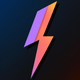 A stylized lightning bolt with jagged edges  app icon - ai app icon generator - app icon aesthetic - app icons