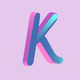 A bubbly letter K with rounded edges  app icon - ai app icon generator - app icon aesthetic - app icons