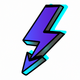 A stylized lightning bolt with jagged edges  app icon - ai app icon generator - app icon aesthetic - app icons