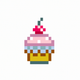 a delicious cake with cherry on top app icon - ai app icon generator - app icon aesthetic - app icons