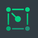 A AI-generated app icon of abstract in gradient green color scheme