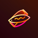 A AI-generated app icon of a salmon in dark yellow color and pastel orange color and pastel orange color and pinkish-orange color color scheme