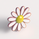 A vibrant and playful daisy with white petals and yellow center  app icon - ai app icon generator - app icon aesthetic - app icons