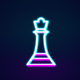 A minimalist white chess piece  app icon - ai app icon generator - app icon aesthetic - app icons