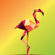 An elegant, poised flamingo  app icon - ai app icon generator - app icon aesthetic - app icons