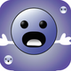 A panicked, screaming smiley face with flailing arms  app icon - ai app icon generator - app icon aesthetic - app icons
