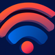 A stylized wifi symbol with signal bars  app icon - ai app icon generator - app icon aesthetic - app icons