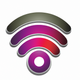 A stylized wifi symbol  app icon - ai app icon generator - app icon aesthetic - app icons