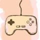 A AI-generated app icon of a game controller in peach puff , dark cyan , blue grey , mint color scheme