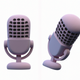 A stylized microphone  app icon - ai app icon generator - app icon aesthetic - app icons