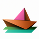 A sleek and powerful speedboat  app icon - ai app icon generator - app icon aesthetic - app icons