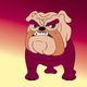 A comically-scowling bulldog  app icon - ai app icon generator - app icon aesthetic - app icons