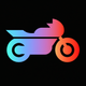 A smooth and fast motorcycle  app icon - ai app icon generator - app icon aesthetic - app icons
