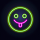 A cheeky, playful smiley face sticking out tongue  app icon - ai app icon generator - app icon aesthetic - app icons