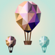 A playful, cartoon-style hot air balloon  app icon - ai app icon generator - app icon aesthetic - app icons