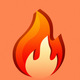 A stylized flame or fire icon  app icon - ai app icon generator - app icon aesthetic - app icons