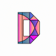 A stylized letter D with an art deco flair  app icon - ai app icon generator - app icon aesthetic - app icons