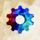 A stylized gear cog  app icon - ai app icon generator - app icon aesthetic - app icons