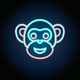 A curious monkey  app icon - ai app icon generator - app icon aesthetic - app icons