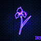 A fresh and lovely purple iris  app icon - ai app icon generator - app icon aesthetic - app icons