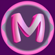 A bubbly and rounded letter M  app icon - ai app icon generator - app icon aesthetic - app icons