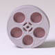 A stylized film reel with sprockets  app icon - ai app icon generator - app icon aesthetic - app icons